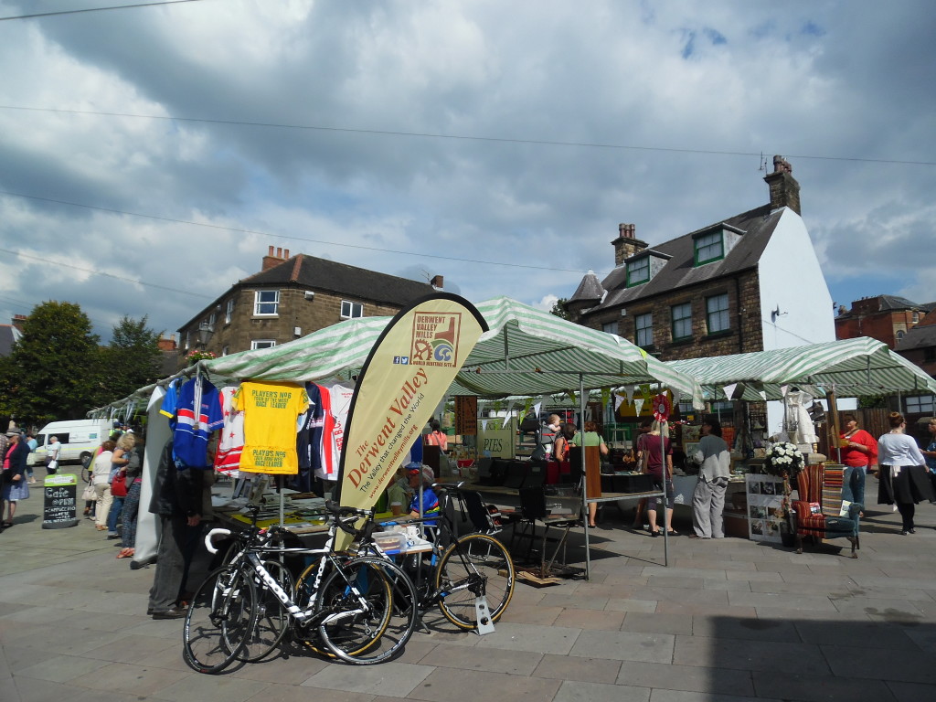 Tour of Britain Belper market - Derwent Valley Mills